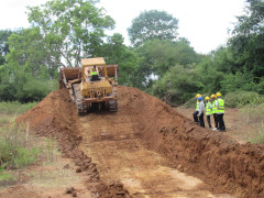 重機オペレーションの授業風景